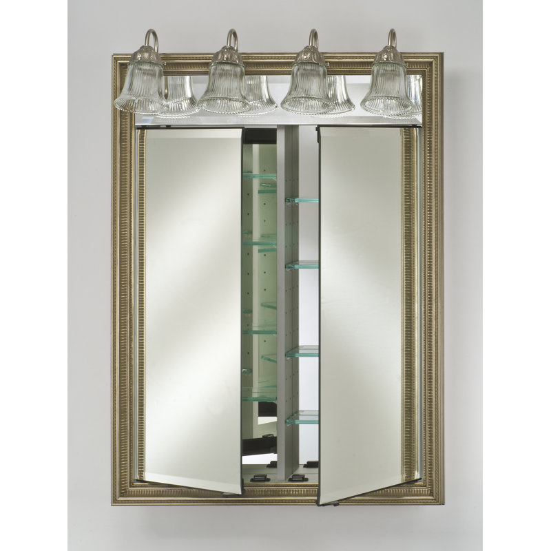 Charlton Home® Holdrege Recessed Framed Medicine with Lighting